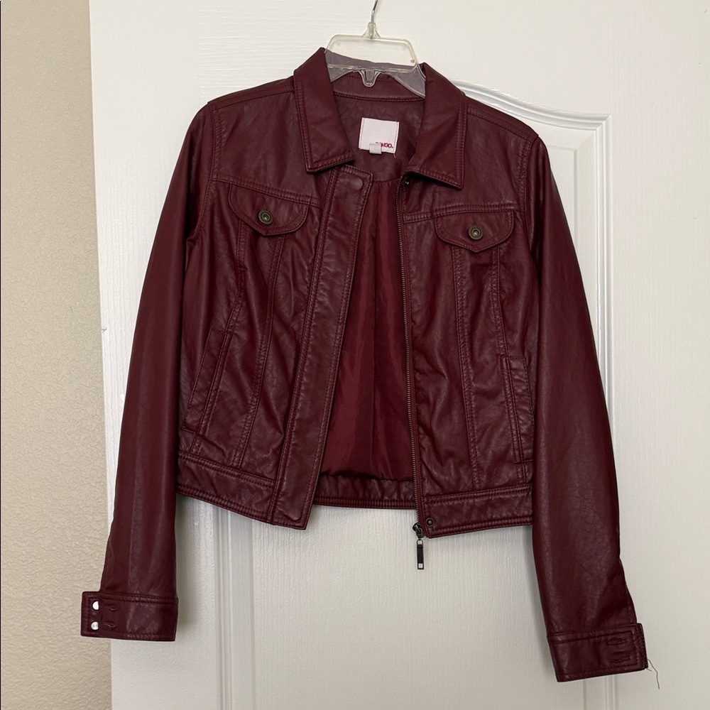 BONGO Burgundy Leather Jacket